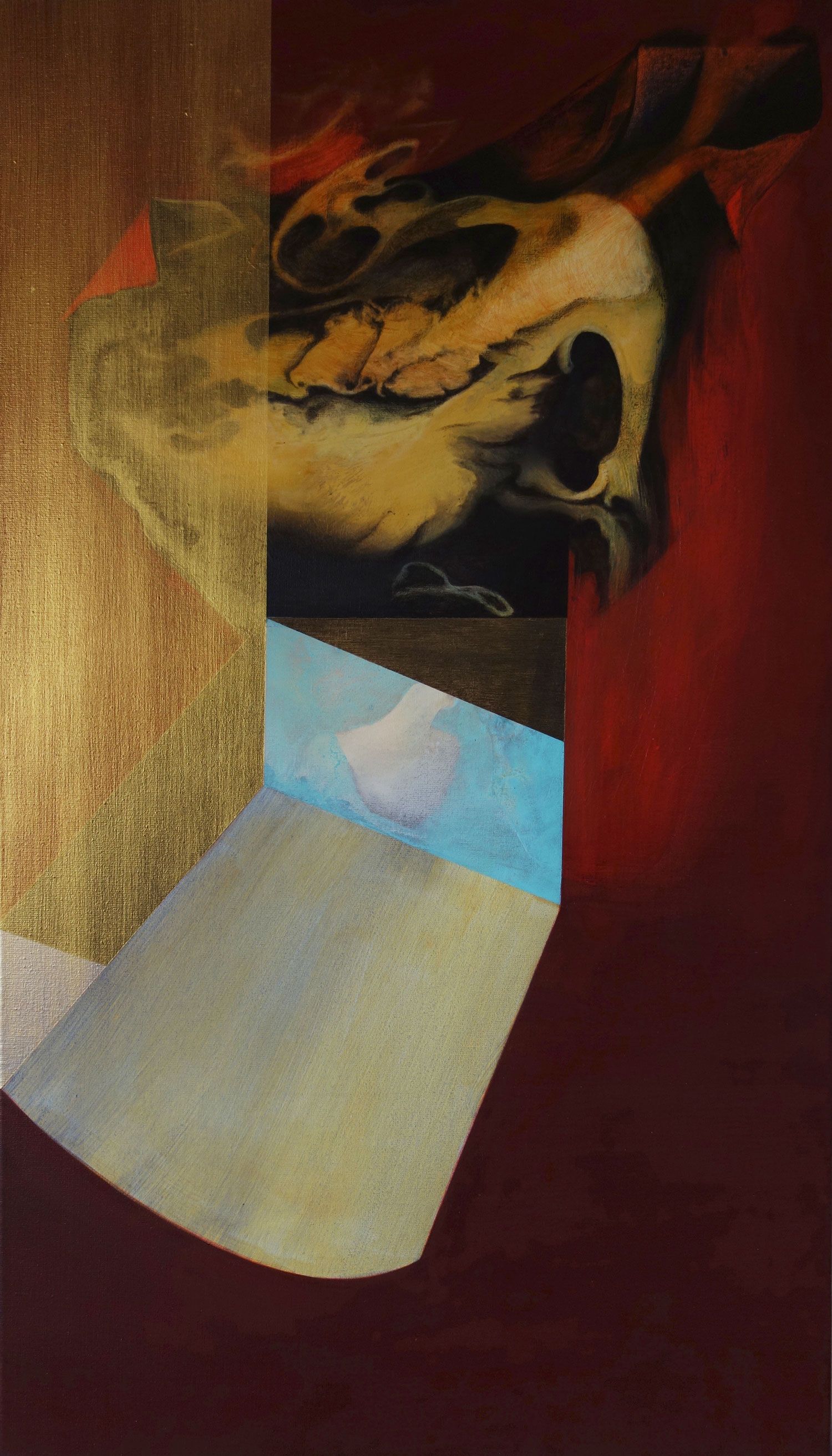 2015, Confrontation 10, acrylique sur toile, 40 x 70-cm