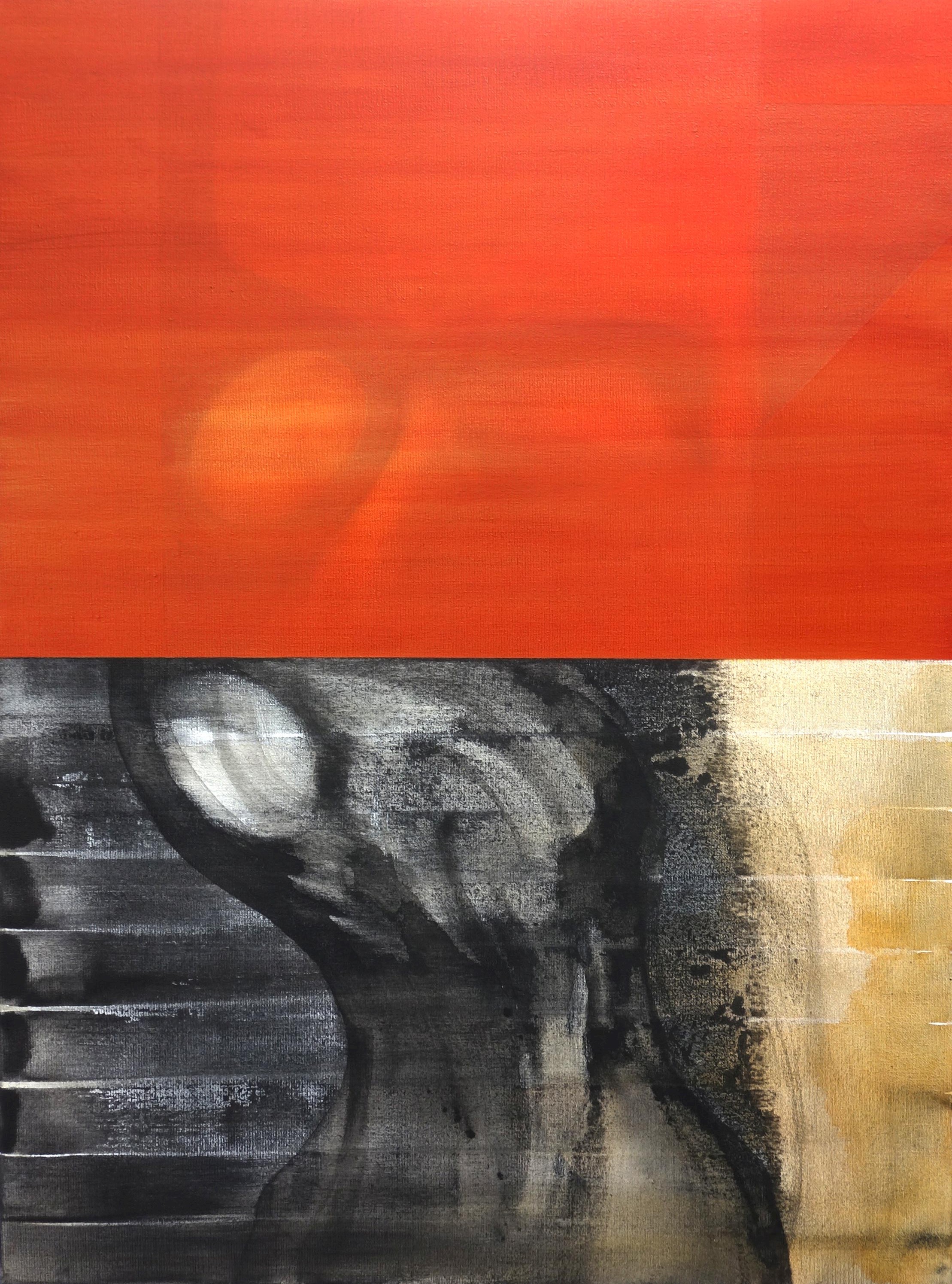 2016, Confrontation 21, acrylique et fusain sur toile, 60 x 80cm